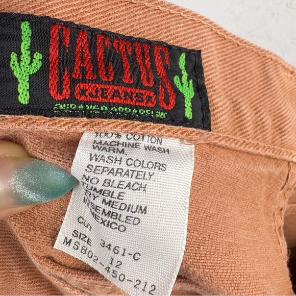 VTG Cactus Jeans Burnt Orange Jean Shorts for Women Rolled Hem Sz 28 - Picture 6 of 6